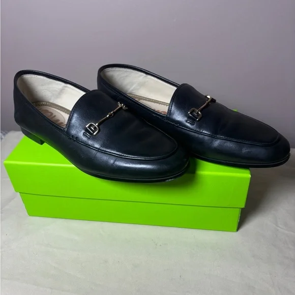 Sam Edelman Black Leather Loraine Loafers - Picture 2 of 9